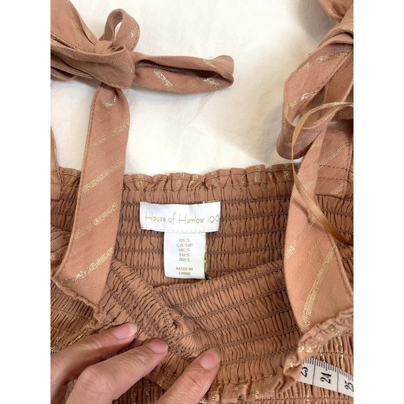 NWT House of harlow 1960 mini dress Brown Size small - Picture 7 of 8